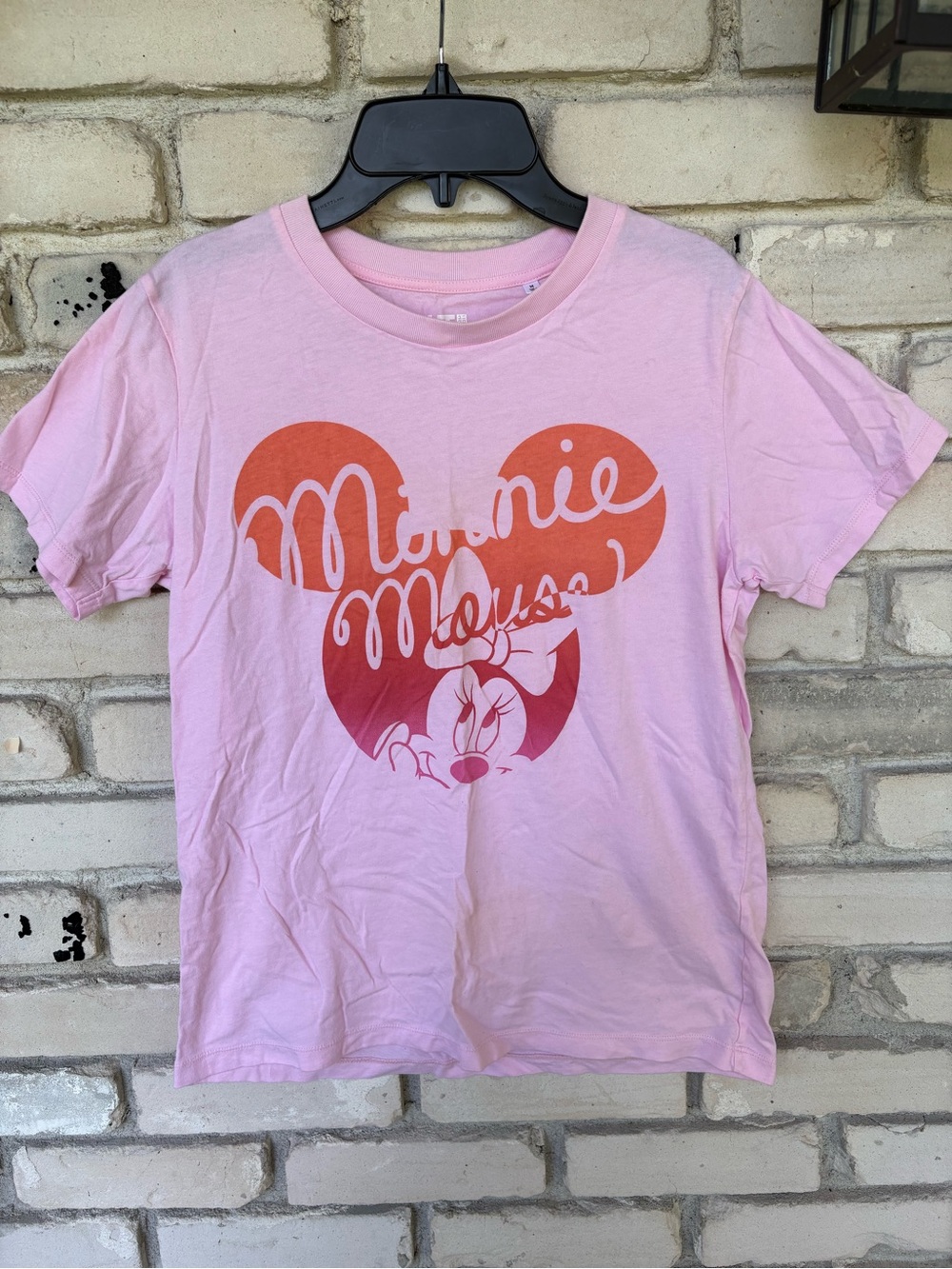 Uniqlo Disney  Pink Minnie Mouse ear Tee shirt